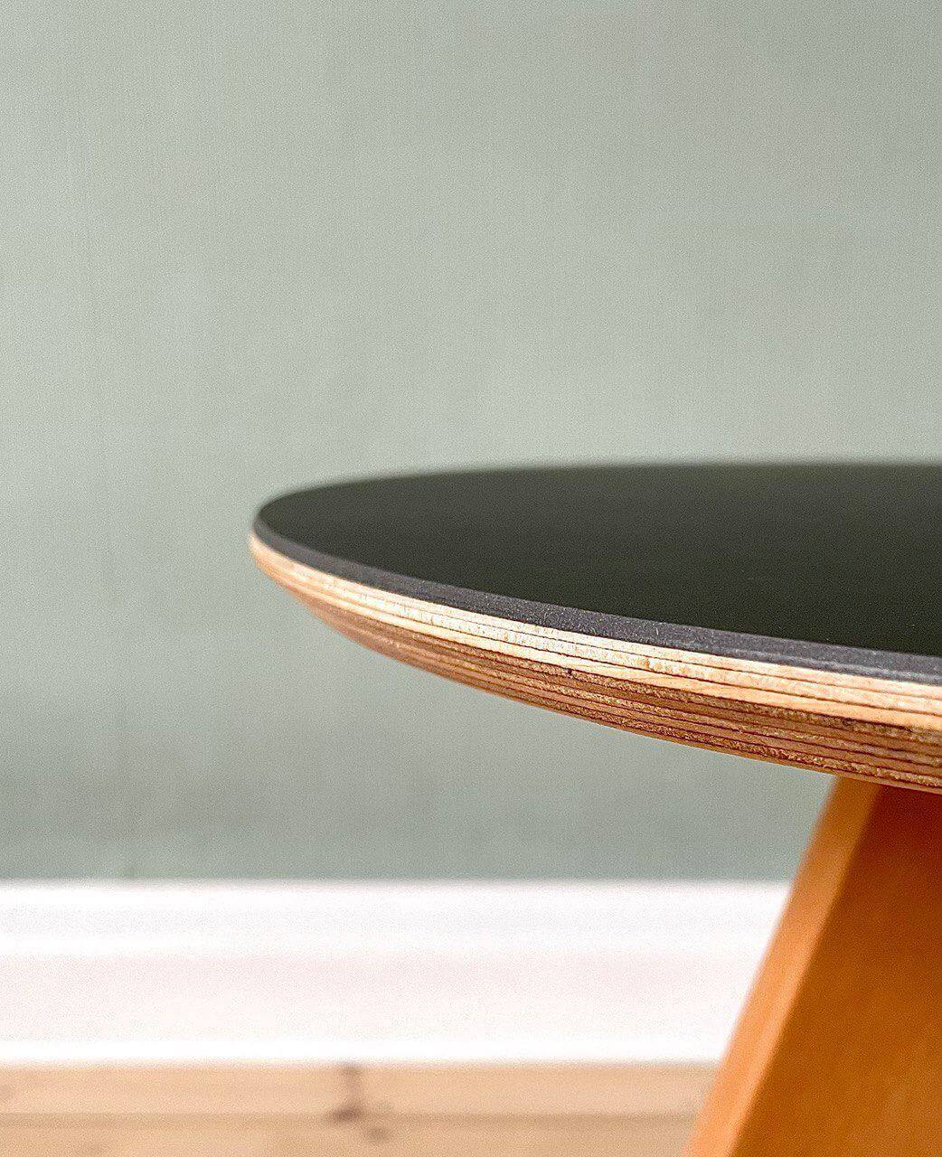 Beistelltisch 36,5 cm hoch Linoleum Schwarz – Bild 4