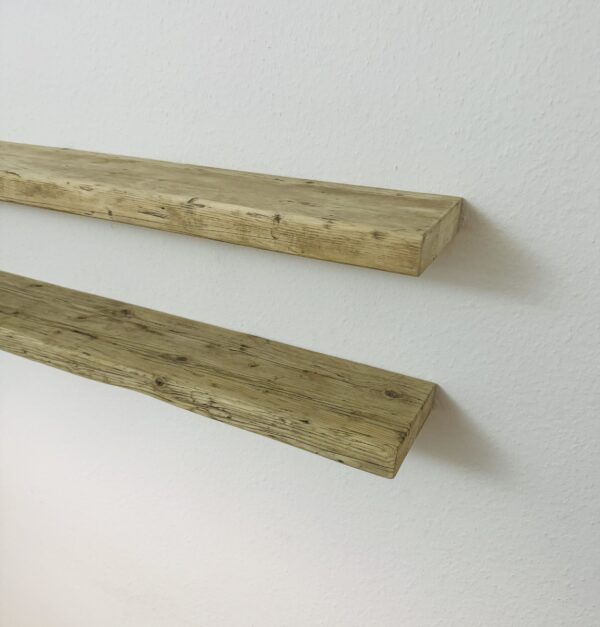 Schwebendes Regal Gerüstbohle unbehandelt – Bild 6