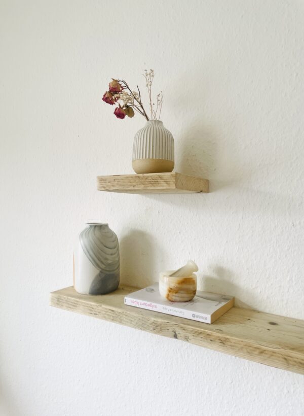 Schwebendes Regal aus Altholz | Set – Bild 6