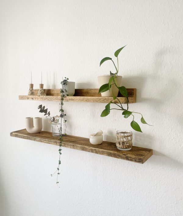 Schwebendes Regal mit Rückwand und Finish – Bild 3