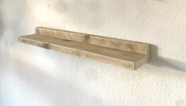 Schwebendes Regal Altholz naturbelassen mit Rückwand – Bild 2