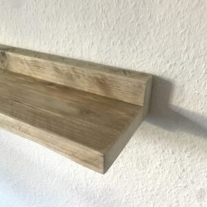 Schwebendes Regal Altholz naturbelassen mit Rückwand