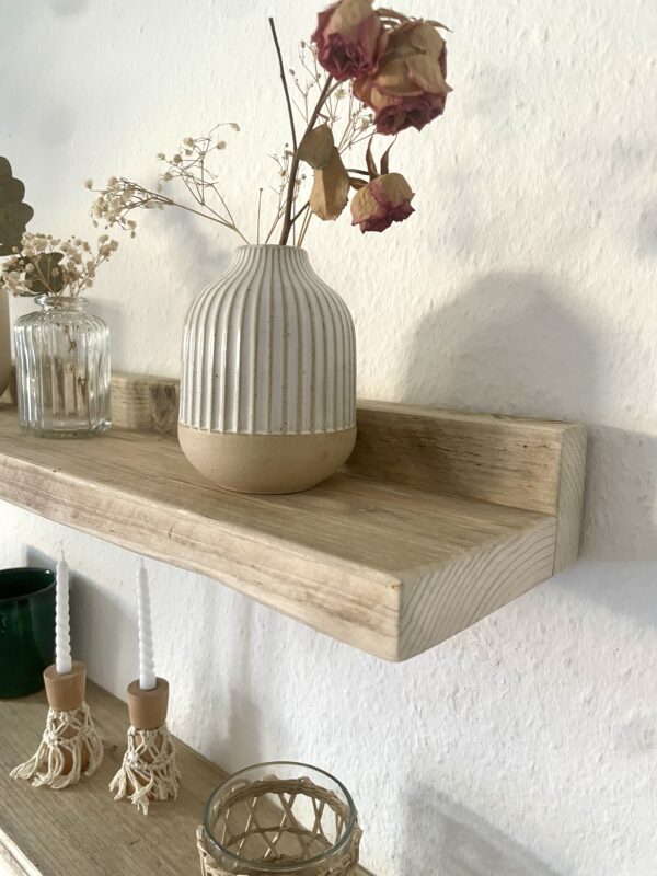 Schwebendes Regal Altholz naturbelassen mit Rückwand – Bild 4