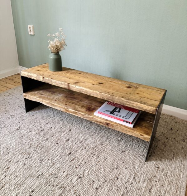 Industrial Bank / Couchtisch mit Ablage