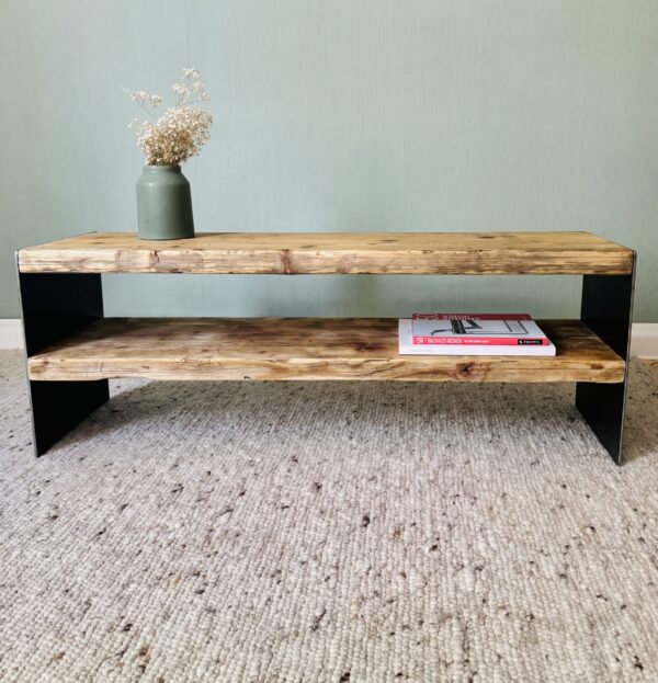 Industrial Bank / Couchtisch mit Ablage – Bild 2