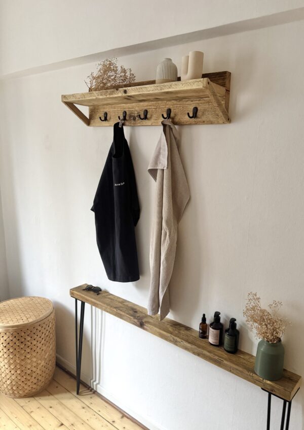 Garderobe Altholz mit Ablage *geölt* – Bild 4