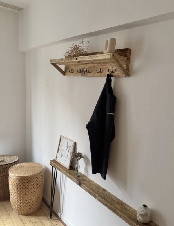 Garderobe Altholz mit Ablage *geölt* – Bild 9