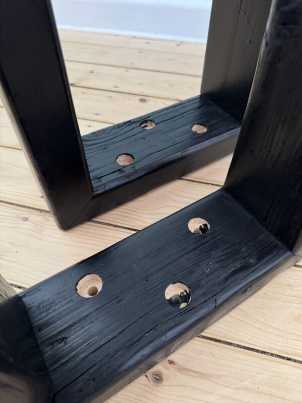 2er Set Möbelkufen *Schwarz* Rechteck - Altholz – Bild 5
