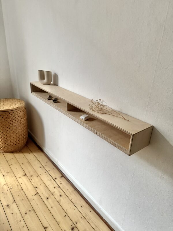 Wandkonsole Multiplex Birke schwebend