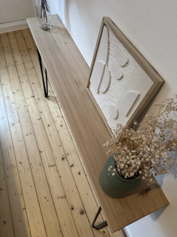 Wandkonsole Eiche Massivholz – Bild 3