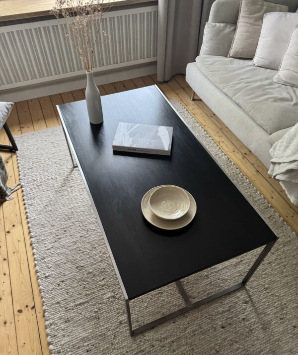 Handgefertigter Couchtisch mit schwarzer Platte im Industrial-Design – Baustahl | Lokale Herstellung (Kopie) – Bild 5
